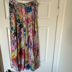H&M watercolor Maxi Skirt.
